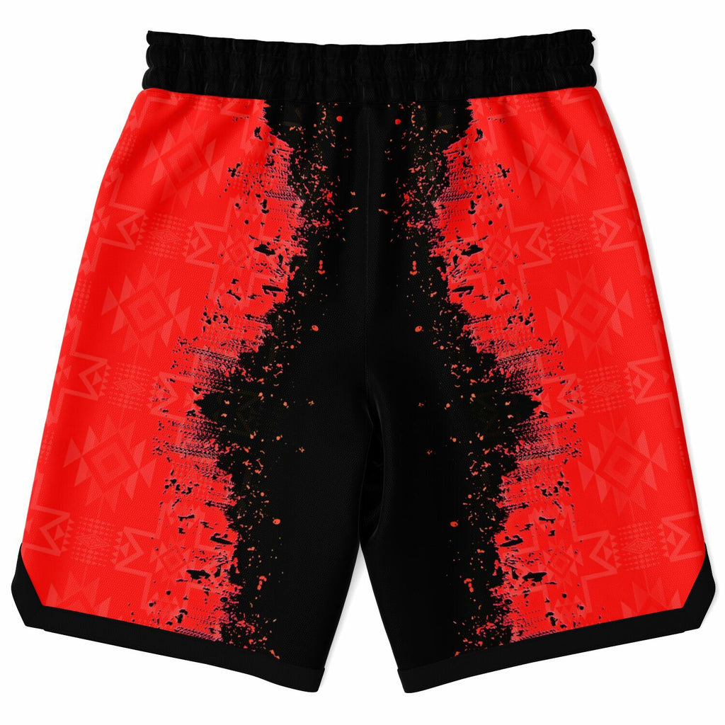 WIHS Split Basketball Trunks Red